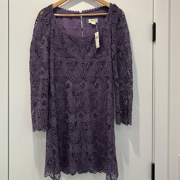 Anthropologie Maeve Embroidered Lace Mini Dress - Picture 2 of 10